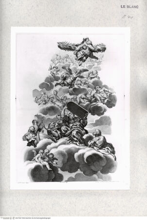 Vorderseite von Bibliothèque Nationale [http://creativecommons.org/publicdomain/mark/1.0/] Sant'Agnese, Rom, Kuppelfresko: Glorie des ParadiesesTafel 5: Detail mit Moses, Noah und anderen biblischen Vorfahren - , bh475567. Foto.