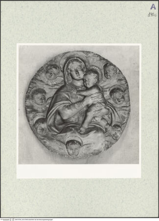 Vorderseite von Bibliotheca Hertziana [https://www.deutsche-digitale-bibliothek.de/content/lizenzen/rv-fz/] Maria mit Kind umgeben von Cherubinen - Gesamtansicht, bh475783_recto. Foto: Kruft, Hanno-Walter.