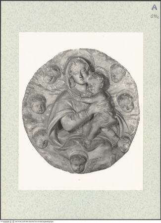 Vorderseite von Sopr. BAS PA [https://www.deutsche-digitale-bibliothek.de/content/lizenzen/rv-ez/] Maria mit Kind umgeben von Cherubinen - Gesamtansicht, bh475784_recto. Foto.