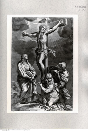 Vorderseite von Istituto Nazionale per la Grafica [http://creativecommons.org/publicdomain/mark/1.0/] Christus am Kreuz mit Maria, Maria Magdalena und Johannes - , bh476395. Foto.