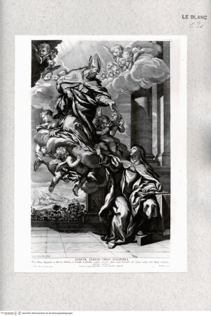 Vorderseite von Istituto Nazionale per la Grafica [http://creativecommons.org/publicdomain/mark/1.0/] Sancta Teresia Virgo Seraphica (Die Vision der heiligen Theresia von Avila) - , bh476407. Foto.