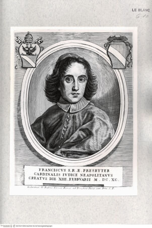 Vorderseite von Istituto Nazionale per la Grafica [http://creativecommons.org/publicdomain/mark/1.0/] Bildnis des Kardinals Francesco Giudici - , bh476415. Foto.