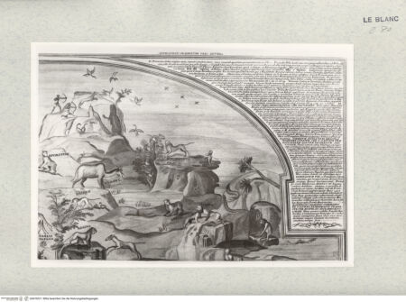 Vorderseite von Istituto Nazionale per la Grafica [http://creativecommons.org/publicdomain/mark/1.0/] Das Nilmosaik (nach der Antike)Lithostroti Praenestini Pars Prima - , bh476511. Foto.