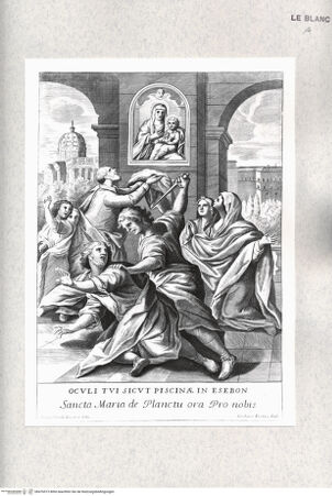 Vorderseite von Istituto Nazionale per la Grafica [http://creativecommons.org/publicdomain/mark/1.0/] Ein Mann wird unter dem Bildnis der "Madonna del Pianto" erstochen - , bh476513. Foto.