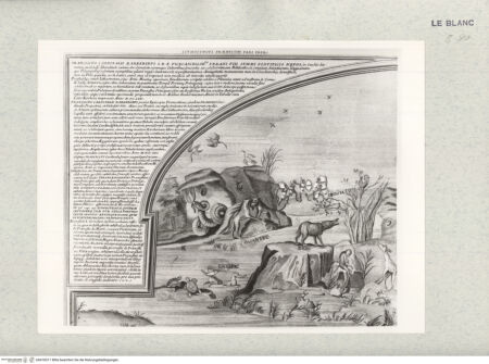 Vorderseite von Istituto Nazionale per la Grafica [http://creativecommons.org/publicdomain/mark/1.0/] Das Nilmosaik (nach der Antike)Lithostroti Praestini Pars Secunda - , bh476517. Foto.