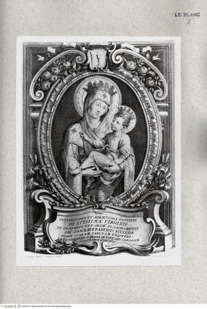 Vorderseite von Istituto Nazionale per la Grafica [http://creativecommons.org/publicdomain/mark/1.0/] Maria mit Kind in ovaler Rahmung - , bh476531. Foto.