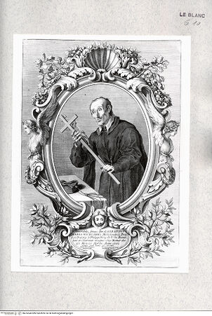 Vorderseite von Istituto Nazionale per la Grafica [http://creativecommons.org/publicdomain/mark/1.0/] Bildnis des Galeazzo Maria Visconti mit einem Kruzifix in ovaler Rahmung - , bh476540. Foto.