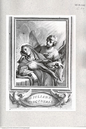 Vorderseite von Istituto Nazionale per la Grafica [http://creativecommons.org/publicdomain/mark/1.0/] Die Vision der heiligen Juliana Falconieri, mit einem Engel - , bh476541. Foto.