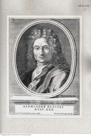 Vorderseite von Istituto Nazionale per la Grafica [http://creativecommons.org/publicdomain/mark/1.0/] Bildnis des Alessandro Pascoli - , bh476783. Foto.