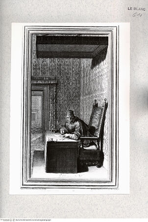 Vorderseite von Istituto Nazionale per la Grafica [http://creativecommons.org/publicdomain/mark/1.0/] Papst Clemens XI. an seinem Schreibtisch - , bh476795. Foto.