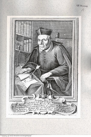 Vorderseite von Istituto Nazionale per la Grafica [http://creativecommons.org/publicdomain/mark/1.0/] Bildnis des Giovanni Andrea Corderi an seinem Schreibpult - , bh476807. Foto.