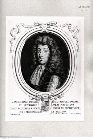 Vorderseite von Istituto Nazionale per la Grafica [http://creativecommons.org/publicdomain/mark/1.0/] Bildnis des Kurfürsten Maximilian Emanuel von Bayern - , bh476901. Foto.