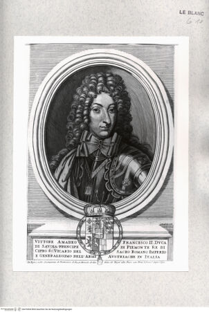 Vorderseite von Istituto Nazionale per la Grafica [http://creativecommons.org/publicdomain/mark/1.0/] Bildnis des Viktor Amadeus Franz II. von Savoyen - , bh476904. Foto.
