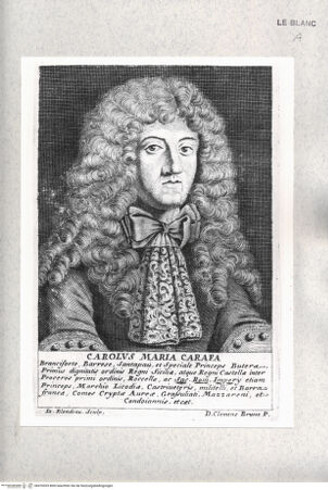 Vorderseite von Istituto Nazionale per la Grafica [http://creativecommons.org/publicdomain/mark/1.0/] Bildnis des Carlo (Maria) Carafa - , bh476933. Foto.