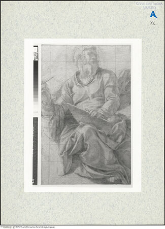 Vorderseite von Royal Collection Enterprises Limited [https://www.deutsche-digitale-bibliothek.de/content/lizenzen/rv-ez/] Sitzender Prophet oder Evangelist - , bh476975_recto. Foto.