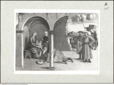 Vorderseite von Sigismondi, Roberto [https://www.deutsche-digitale-bibliothek.de/content/lizenzen/rv-fz/] PolyptychonPredella: Anbetung der Könige - , bh477013_recto. Foto: Sigismondi, Roberto.