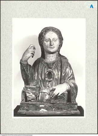 Vorderseite von Szépmüvészeti Múzeum [https://www.deutsche-digitale-bibliothek.de/content/lizenzen/rv-ez/] Büste der heiligen Katharina mit Reliquienbehälter - , bh477065_recto. Foto.