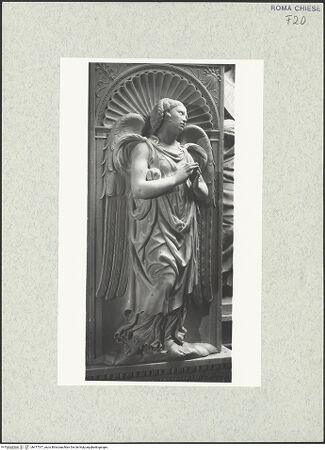 Vorderseite von Vasari [https://www.deutsche-digitale-bibliothek.de/content/lizenzen/rv-ez/] Grabmal des Kardinals Lorenzo Cibo de' Mari (+1503)Tugendzyklus in den PilasternischenNische oben links: Spes - , bh477517_recto. Foto.