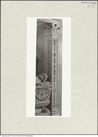 Vorderseite von Vasari [https://www.deutsche-digitale-bibliothek.de/content/lizenzen/rv-ez/] Grabmal (Kenotaph) des Meliaduce (Meriaduce) Cicala (+1481), Stifter der Kirche - Detail: rechter Pfeiler, bh477762_recto. Foto.