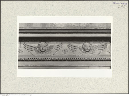 Vorderseite von Vasari [https://www.deutsche-digitale-bibliothek.de/content/lizenzen/rv-ez/] Grabmal (Kenotaph) des Meliaduce (Meriaduce) Cicala (+1481), Stifter der Kirche - Detail des Architravs: Cherubimfries, bh477764_recto. Foto.