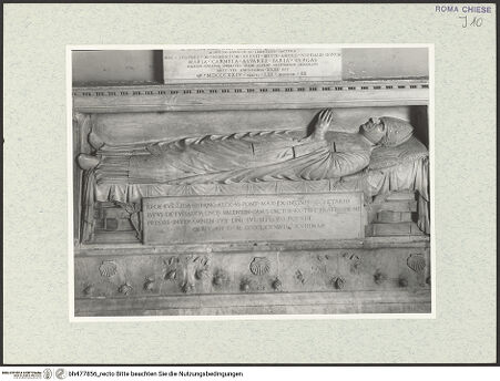 Vorderseite von Vasari [https://www.deutsche-digitale-bibliothek.de/content/lizenzen/rv-ez/] Grabmal des Bischofs und päpstlichen Sekretärs Juan de Fuensalida (+1498) - , bh477856_recto. Foto.