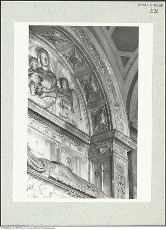 Vorderseite von Courtauld Institute, Conway Library [https://rightsstatements.org/page/CNE/1.0/] Grabmal des Bischofs Diego Melendes Valdes (+1506) - Teilansicht, bh477895_recto. Foto.