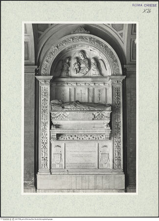 Vorderseite von Courtauld Institute, Conway Library [https://rightsstatements.org/page/CNE/1.0/] Grabmal des Bischofs Diego Melendes Valdes (+1506) - Gesamtansicht, bh477896_recto. Foto.