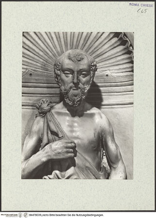 Vorderseite von Vasari [https://www.deutsche-digitale-bibliothek.de/content/lizenzen/rv-ez/] Grabmal des Kardinals Bernardino Lonato (+1497)HeiligenfigurenLinke untere Pilasternische: heiliger Hieronymus - Detail, bh478039_recto. Foto.