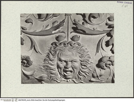 Vorderseite von Vasari [https://www.deutsche-digitale-bibliothek.de/content/lizenzen/rv-ez/] Grabmal des Kardinals Bernardino Lonato (+1497)Sarkophag mit Liegefigur - Sarkophag, Dekorationsdetail: Maske, bh478049_recto. Foto.