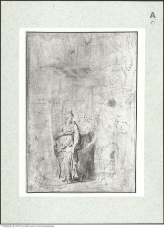 Vorderseite von Graphische Sammlung Albertina [https://www.deutsche-digitale-bibliothek.de/content/lizenzen/rv-ez/] Die Auffindung des Moses - , bh478316_recto. Foto.