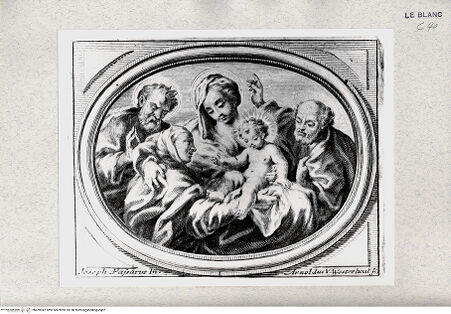 Vorderseite von Istituto Nazionale per la Grafica [http://creativecommons.org/publicdomain/mark/1.0/] Die Heilige Familie in einem Oval - , bh478342. Foto.