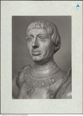 Vorderseite von Kunsthistorisches Museum [https://www.deutsche-digitale-bibliothek.de/content/lizenzen/rv-ez/] Büste Alfonsos von Aragon - Detail: Kopf, bh478791_recto. Foto.