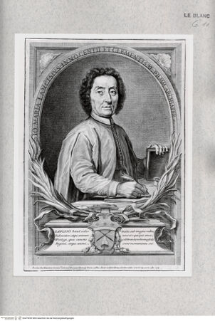 Vorderseite von Istituto Nazionale per la Grafica [http://creativecommons.org/publicdomain/mark/1.0/] Bildnis des Mediziners Giovanni Maria Lancisi - , bh479699. Foto.