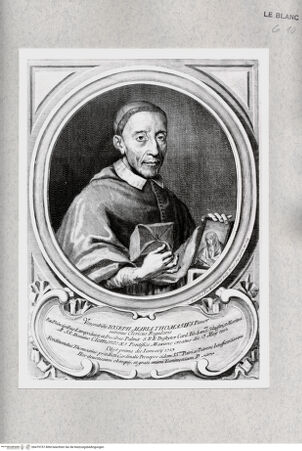 Vorderseite von Istituto Nazionale per la Grafica [http://creativecommons.org/publicdomain/mark/1.0/] Bildnis des seligen Kardinals Giuseppe Maria Tomasi di Lampedusa, in einem Ovalmedaillon (1. Version) - , bh479757. Foto.