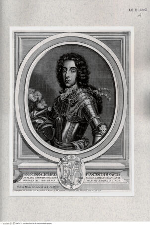 Vorderseite von Istituto Nazionale per la Grafica [http://creativecommons.org/publicdomain/mark/1.0/] Eugen von Savoyen, in einem Ovalmedaillon - , bh479759. Foto.