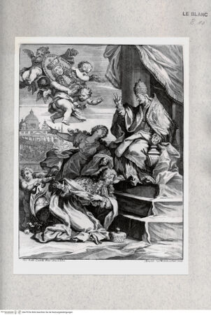 Vorderseite von Istituto Nazionale per la Grafica [http://creativecommons.org/publicdomain/mark/1.0/] Lord Castelmaine erweist Papst Innozenz XI. seine Ehrerbietung - , bh479766. Foto.