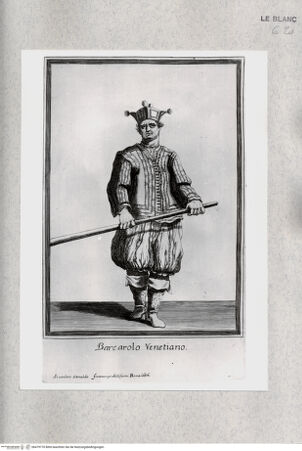 Vorderseite von Istituto Nazionale per la Grafica [http://creativecommons.org/publicdomain/mark/1.0/] "Barcarolo Venetiano" - , bh479770. Foto.