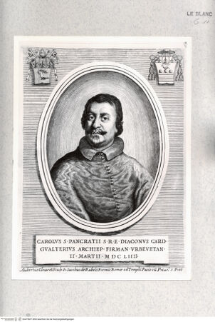 Vorderseite von Istituto Nazionale per la Grafica [http://creativecommons.org/publicdomain/mark/1.0/] Bildnis des Kardinals Carlo Gualtieri - , bh479807. Foto.