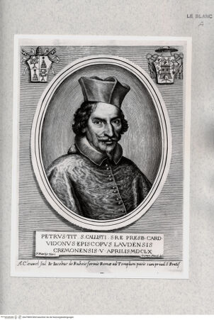 Vorderseite von Istituto Nazionale per la Grafica [http://creativecommons.org/publicdomain/mark/1.0/] Bildnis des Kardinals Pietro Vidoni - , bh479809. Foto.