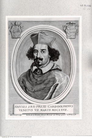 Vorderseite von Istituto Nazionale per la Grafica [http://creativecommons.org/publicdomain/mark/1.0/] Bildnis des Kardinals Giovanni Dolfin - , bh479821. Foto.