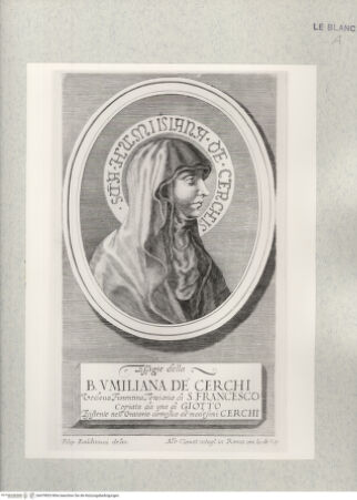 Vorderseite von Istituto Nazionale per la Grafica [http://creativecommons.org/publicdomain/mark/1.0/] Die selige Humiliana de' Cerchi - , bh479853. Foto.
