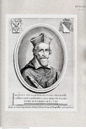 Vorderseite von Istituto Nazionale per la Grafica [http://creativecommons.org/publicdomain/mark/1.0/] Bildnis des Kardinals Luigi Capponi - , bh479885. Foto.
