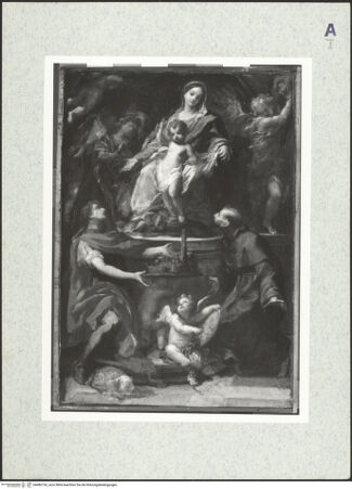 Vorderseite von Sopr. BAS ROMA [https://www.deutsche-digitale-bibliothek.de/content/lizenzen/rv-ez/] Zyklus von Szenen aus dem Marienlebenlinke Wand: Flucht nach Ägypten - , bh480150_recto. Foto.