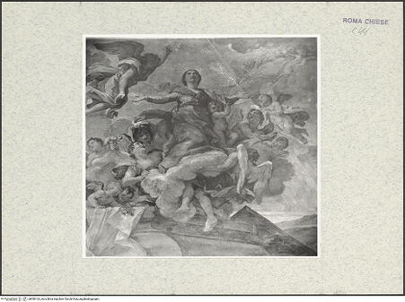 Vorderseite von Sopr. BAS ROMA [https://www.deutsche-digitale-bibliothek.de/content/lizenzen/rv-ez/] Zyklus von Szenen aus dem Marienlebenlinke Wand: Assumptio Mariae - , bh480163_recto. Foto.