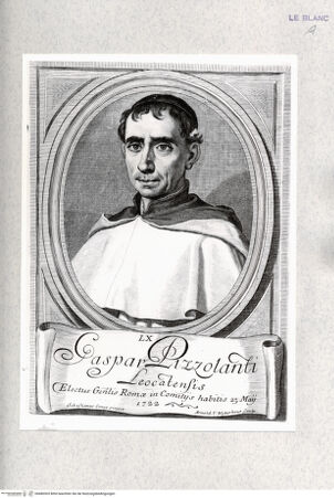Vorderseite von Istituto Nazionale per la Grafica [http://creativecommons.org/publicdomain/mark/1.0/] Bildnis des Karmeliters Gasparo Pizzolanti - , bh480303. Foto.