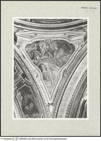 Vorderseite von Sopr. BAS ROMA [https://www.deutsche-digitale-bibliothek.de/content/lizenzen/rv-ez/] KuppelausmalungEin Prophet - , bh480400_recto. Foto.