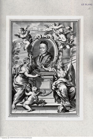 Vorderseite von Istituto Nazionale per la Grafica [http://creativecommons.org/publicdomain/mark/1.0/] Allegorie mit dem Porträt Papst Innozenz' XII. - , bh480583. Foto.