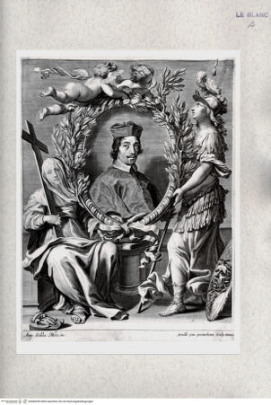 Vorderseite von Istituto Nazionale per la Grafica [http://creativecommons.org/publicdomain/mark/1.0/] Allegorie mit dem Bildnis des Kardinals Neri Corsini (1. Zustand) - , bh480590. Foto.
