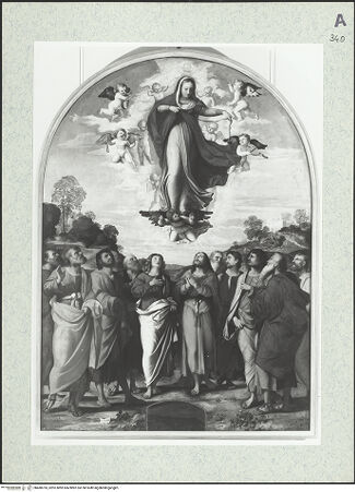 Vorderseite von Bibliotheca Hertziana [https://www.deutsche-digitale-bibliothek.de/content/lizenzen/rv-fz/] Triumphbogen Alfonsos VFries mit Masken und Meerwesen - Detail: linker Teil, bh480705_recto. Foto.