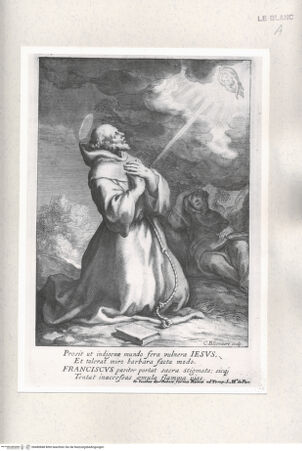 Vorderseite von Istituto Nazionale per la Grafica [http://creativecommons.org/publicdomain/mark/1.0/] Die Stigmatisierung des heiligen Franz - , bh480848. Foto.